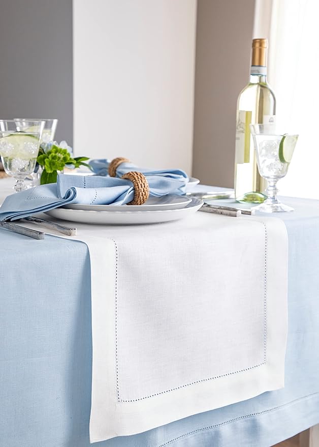 Solino Home Linen White Table Runner 132 Inches Long - Image 8