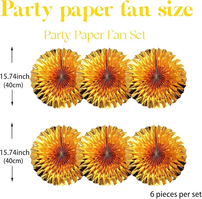Golden Party Decorations, Engagement Party Decorations 16in, Party Supply - Image 2