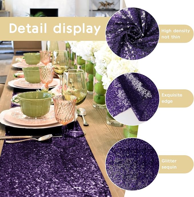 10 Packs 12 x 72 inches Sequin Table Runner - Image 5