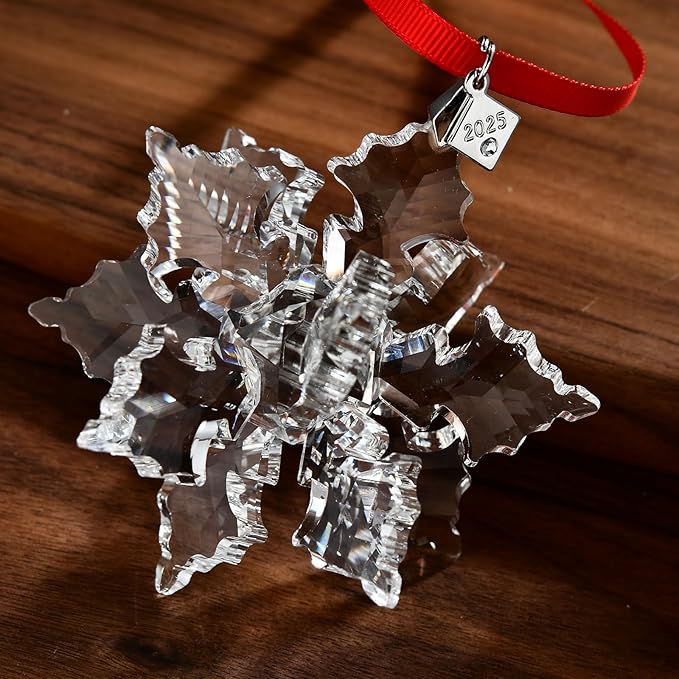 2025 Annual Edition 3D Crystal Snowflake Ornament Christmas Ornament Home Decor - Image 8