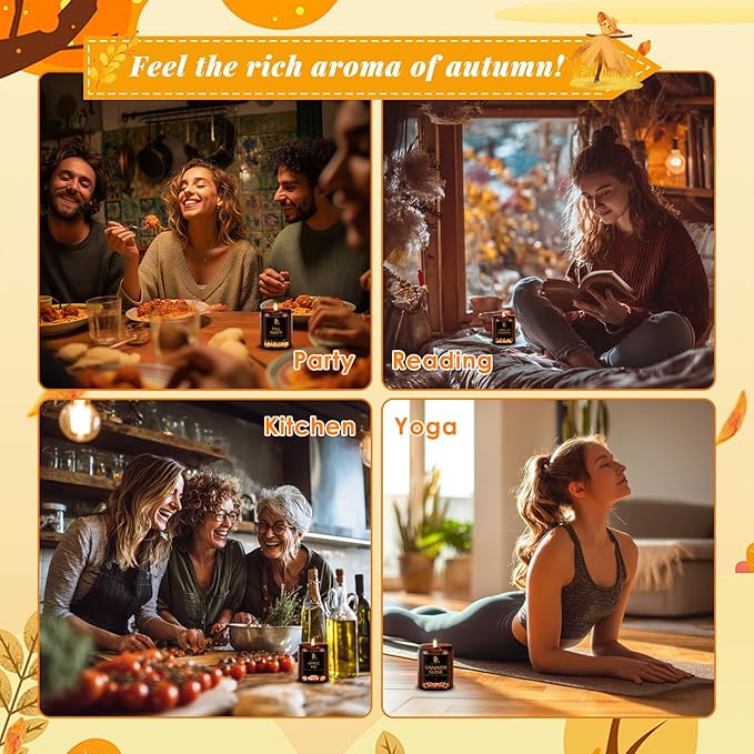 Fall Candle Set, Fall Scented Candles - Image 4