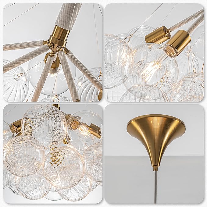 Mid-Century Bubble Globe Chandelier, Kitchen Island, Dining Room - Image 2