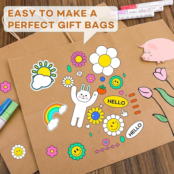 BURVAGY 16x6x12 Inch 100 Pcs Large Kraft Paper Bags - Image 5