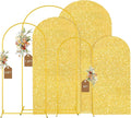 MODFUNS Metal Arch Backdorp Stand and Cover Set 6&6.6&7.2ft Gold Sequins Arch by MODFUNS