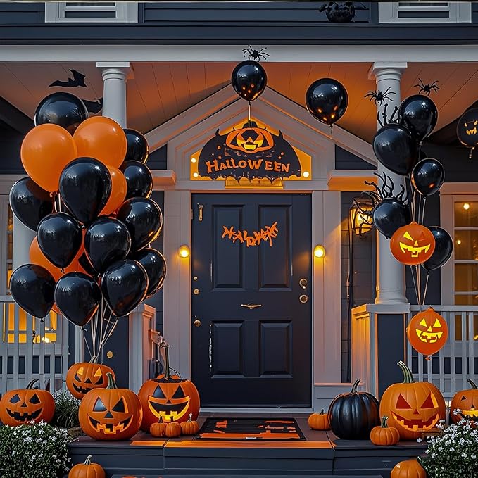 Black Halloween Balloons 110Pcs Black Balloon 12 inch, Latex Balloons - Image 6