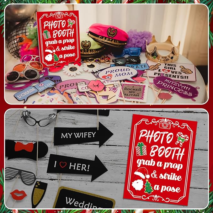 Photo Booth Sign with Stand Retro Background Table - Image 5