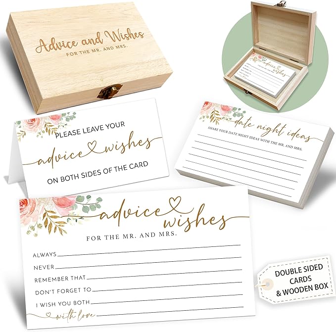 Rose Gold Advice and Wishes for the Mr and Mrs by CrocothemisArt