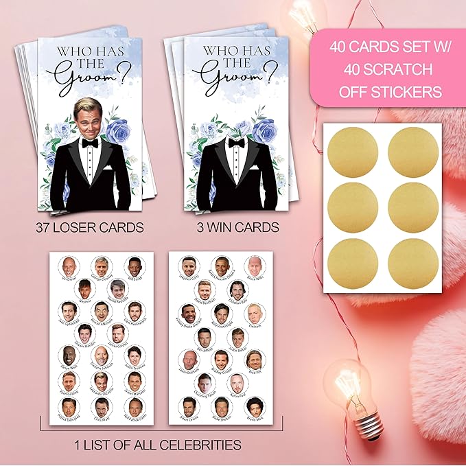 Who Has The Groom Bridal Shower Games, 3.5"x 2.1" Funny Bachelorette Party Game - Image 3