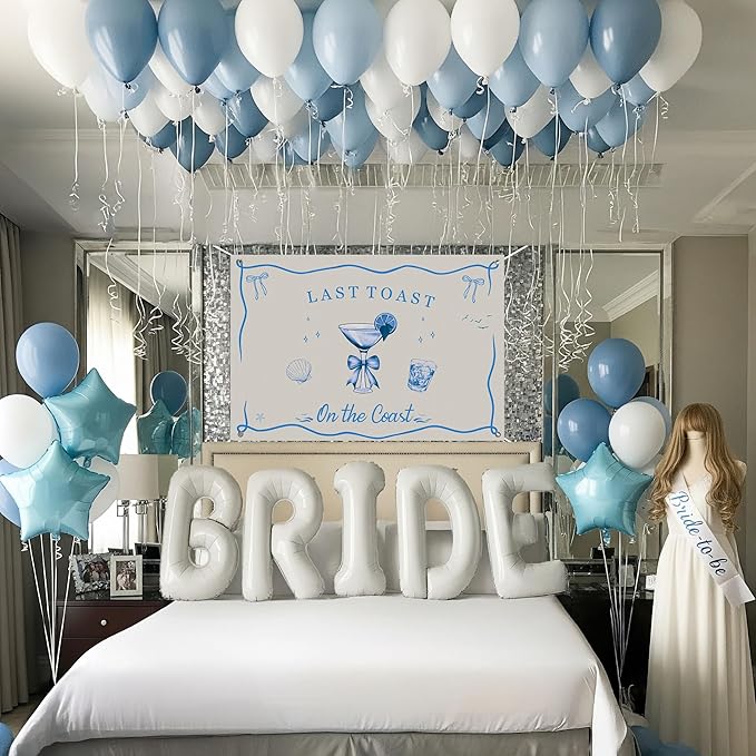 Last Toast on the Coast Bachelorette Decorations Blue bridal shower Blue - Image 3
