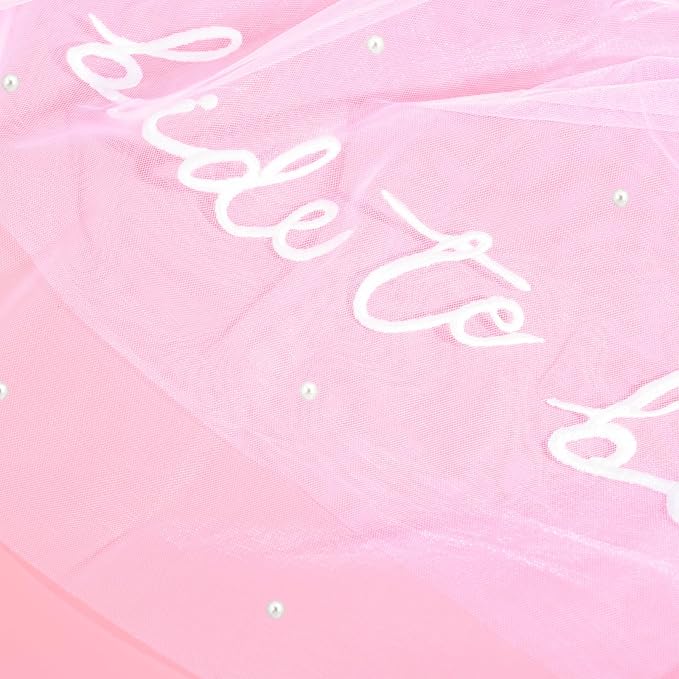 Bride To Be Embroidered Veil, Bride Veil - Image 6
