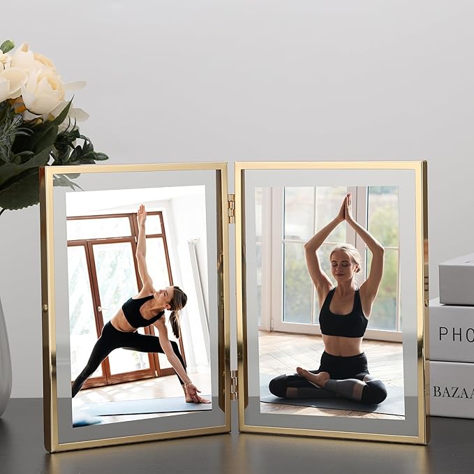 Gold 4x6'' Double Floating Frame - Image 2