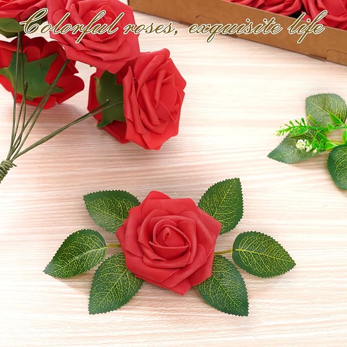 BLEUM CADE 36Pcs Artificial Flowers Fake Roses - Image 2