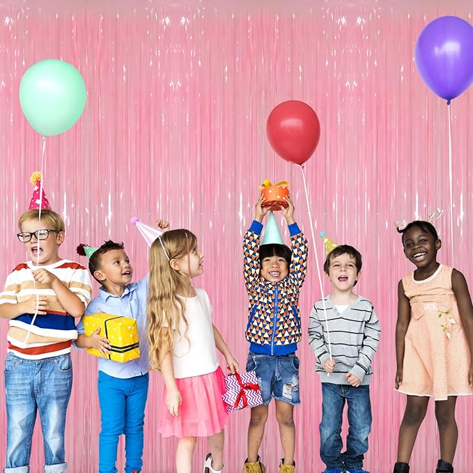 GOER 3.2 ft x 8.2 ft Metallic Tinsel Foil Fringe Curtains Party Photo Backdrop - Image 7