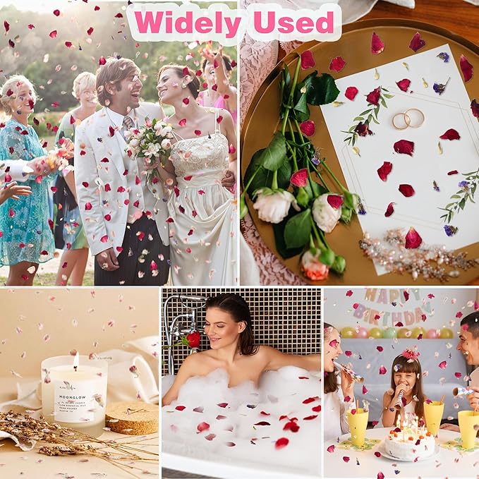 20 Pack Prefilled Confetti Packets, Biodegradable Flower Petals, Real Dried - Image 6