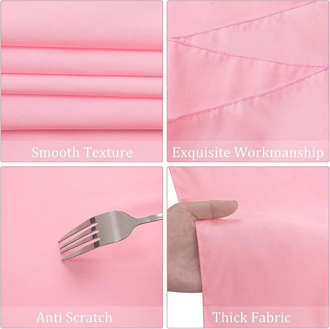 8 Pack Premium Pink Tablecloth - Image 3