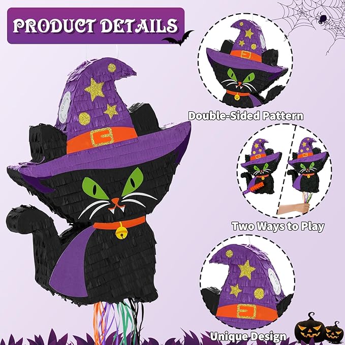 WERNNSAI Halloween Cat Pinata - Image 4