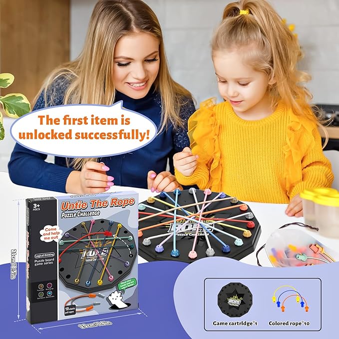 Brainy Knots Rope Untangling Game, Twisted Challenge Puzzle Game, Educational - Image 2