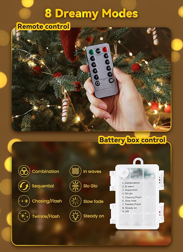 Minetom Fairy Lights Battery Operated - Image 5