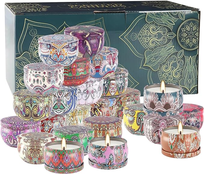 Scented Candles Gift Set, 2.5 oz Soy Wax Aromatherapy Candle - Image 3