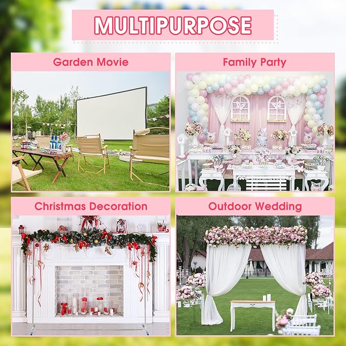 Wedding Arch, 7 x 4 FT Metal Arch Backdrop Stand - Image 5