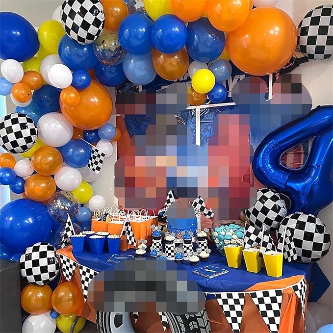Navy Blue Foil Balloon Number 4, Large Dark Blue Number 4 Helium Balloon - Image 6