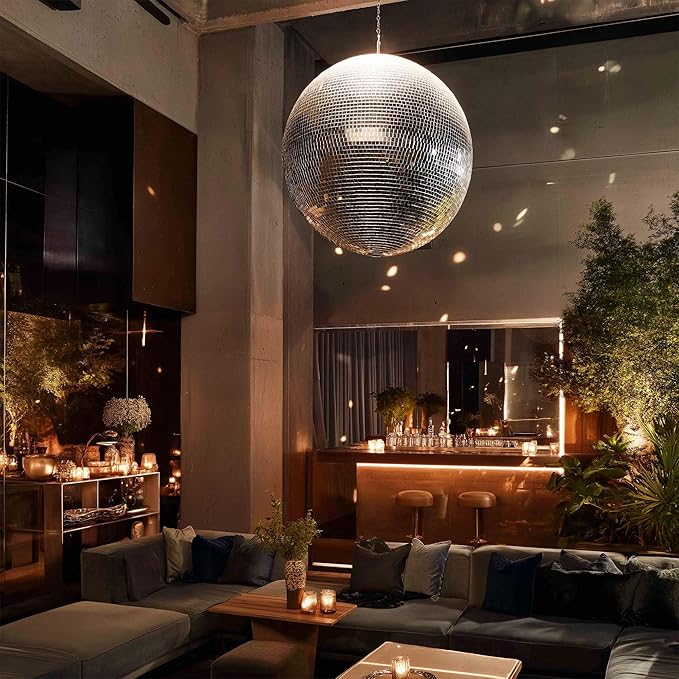 Yescom 24" Large Disco Ball Mirror Big Hanging Glass Decoration - Image 6
