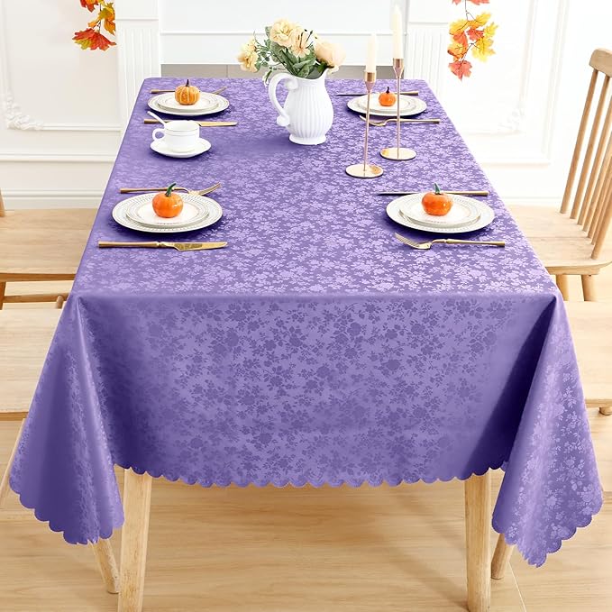 Smiry Rectangle Table Cloth, Waterproof Heavy Duty Vinyl Tablecloths, Wipeable - Image 6