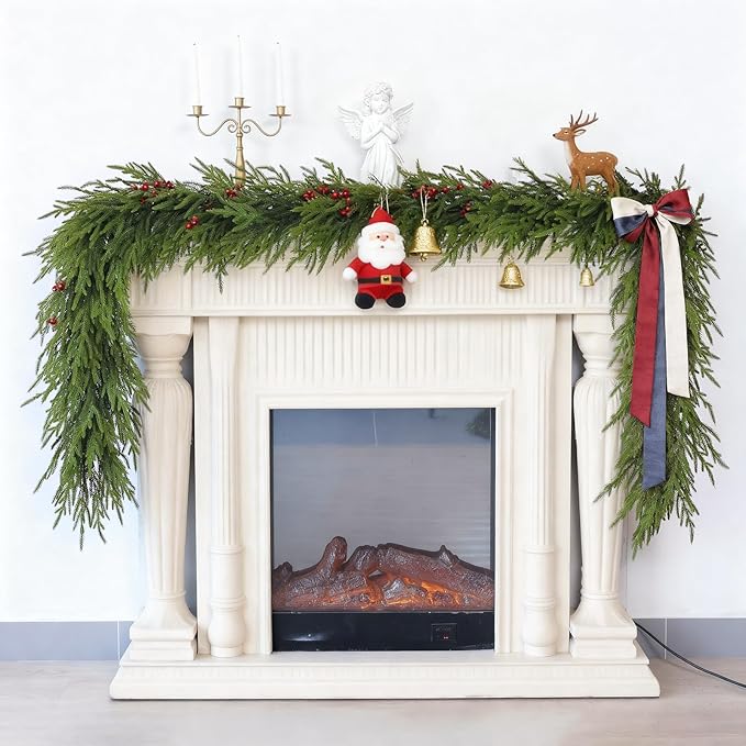 6FT Christmas Artificial Norfolk Pine Garland - Image 4