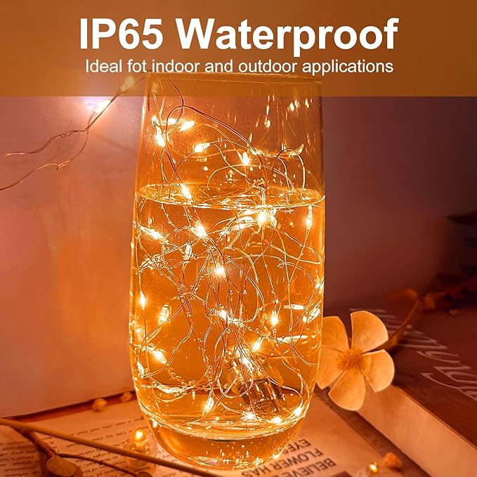 Orange Led Fairy Lights Battery Operated - Image 3