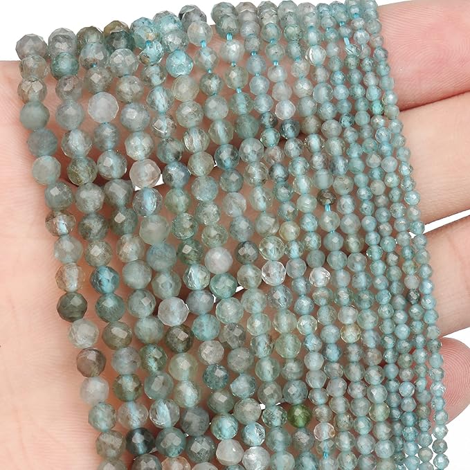 Song Xi 180pcs 2mm Natural Kyanite Gemstone Beads Faceted Round Loose Stone - Image 3