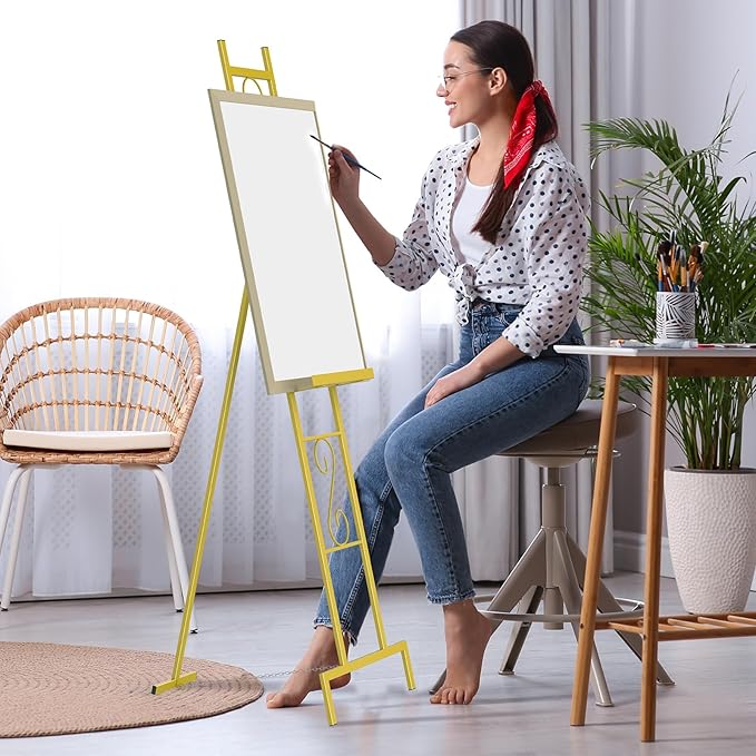 Skcoipsra 2 Pack Gold Easel Stand, 3 Tier Adjustable Larger Wedding Welcome - Image 7