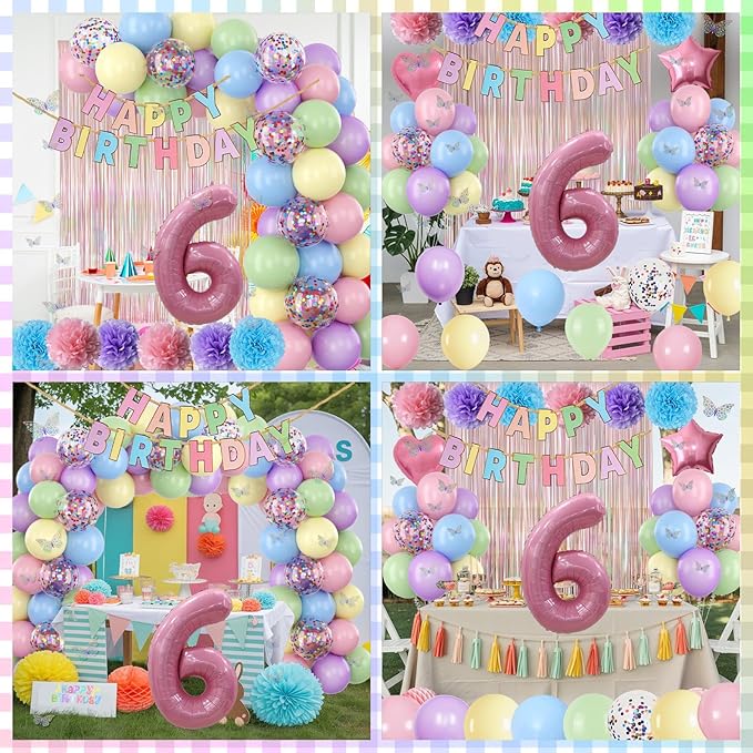 Pastel 6th Birthday Party Decorations - Image 7