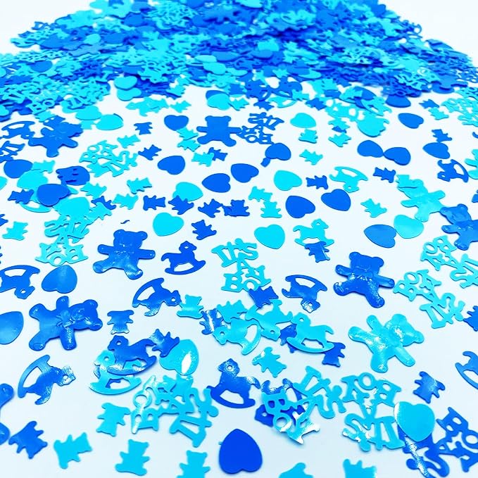 Confetti Boy Sequins Table Confetti Metallic Foil Sprinkles or DIY by JNSAXMI