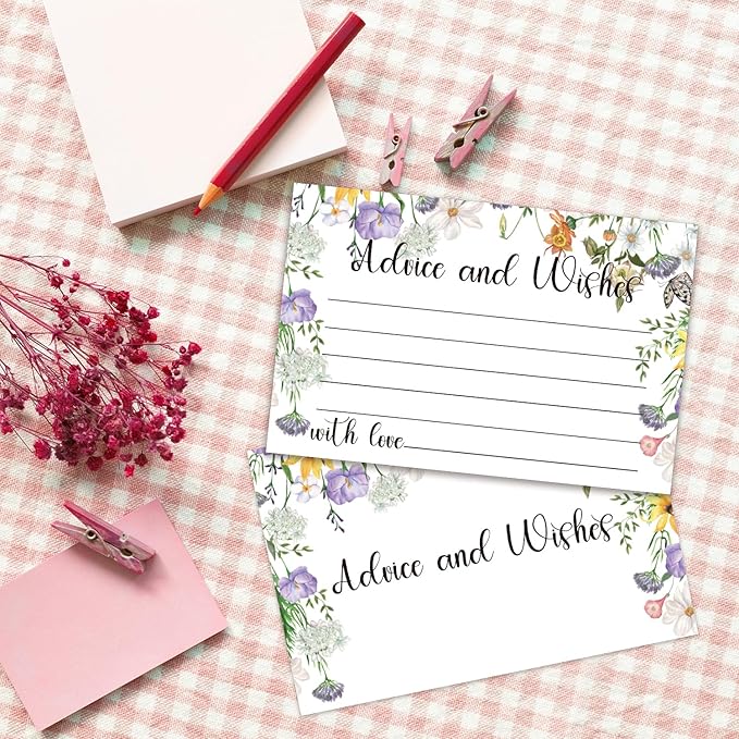 Floral Advice and Wishes Cards, Double-sided Blank Cards Suitable - Image 4