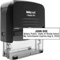 MaxMark Notary Stamp for State of Rhode Island- Self Inking Stamp by Maxmark