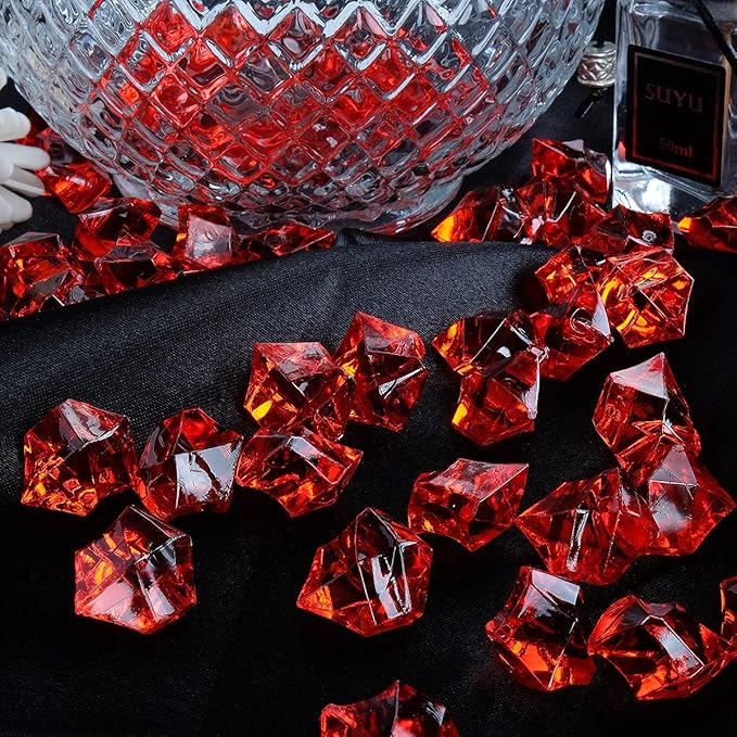 Acrylic Crushed Ice Rocks, Babenest 150 PCS Fake Crystals Plastic Ice Cubes - Image 3