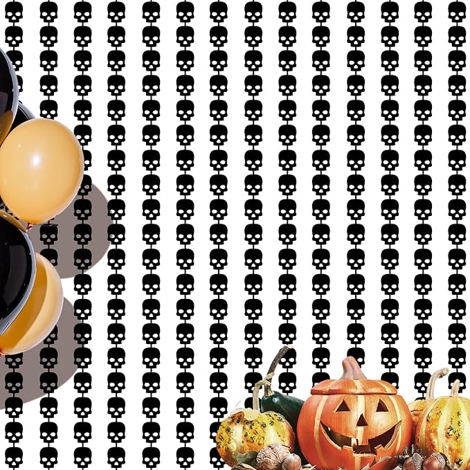 CANREVEL 2 Pack 3.2x6.5 Feet Halloween Foil Fringe Backdrop Curtains, Fringe by CANREVEL