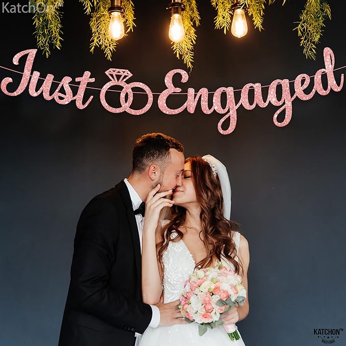 KatchOn Glitter Rose Gold Engagement Banner - Image 6