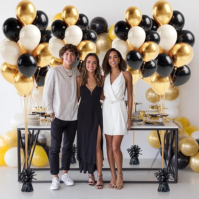 16 PCS Metallic Wrapped Balloon Weights Black Heavy Balloon Weight - Image 9