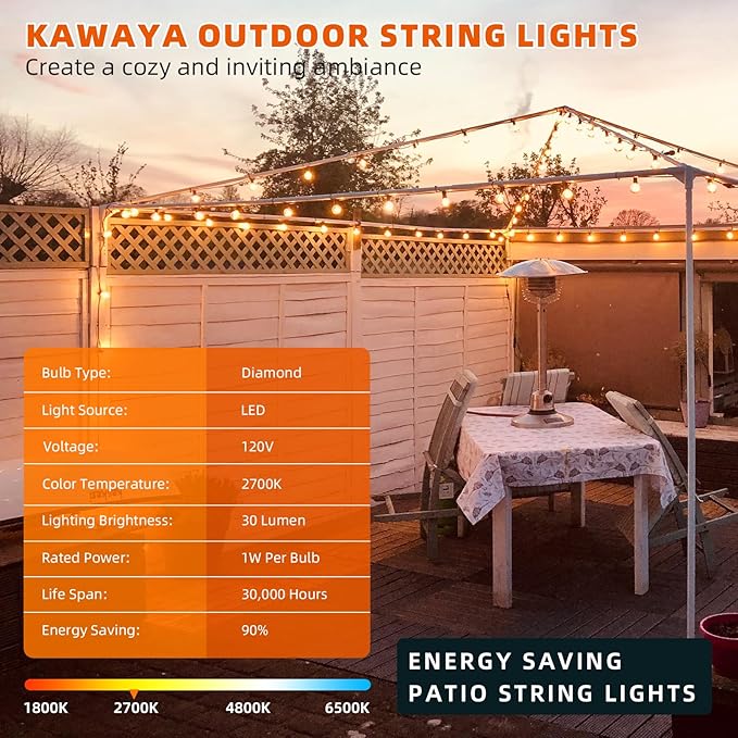 Kawaya 200FT Outdoor String Lights - Image 2
