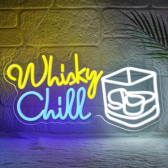 Whisky Chill Neon Sign, Neon Signs by YourVibeYourNeon