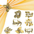 Cunhill 8 Pieces Herb Napkin Rings Set Vintage Leaf Napkin Holders Rings Glossy by Cunhill