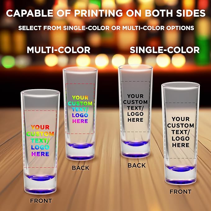 Custom Cordial Shooter Shot Glasses 2 oz. Set of 10, Personalized Bulk Pack - Image 6