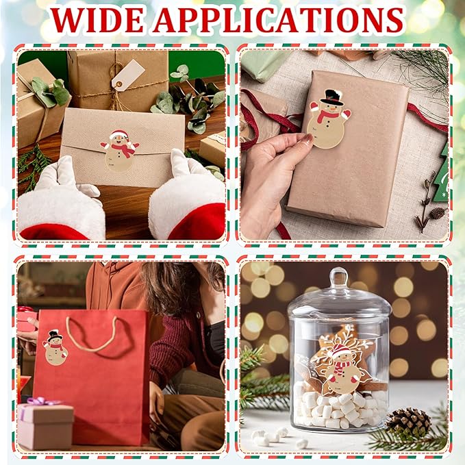 Christmas Gift Tags Stickers, Self-Adhesive Christmas Name Tags - Image 7