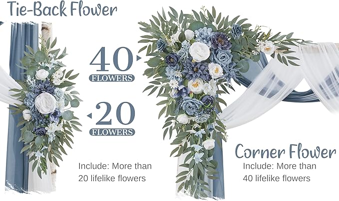 Wedding Arch Flowers with Drapes Kit - Image 3