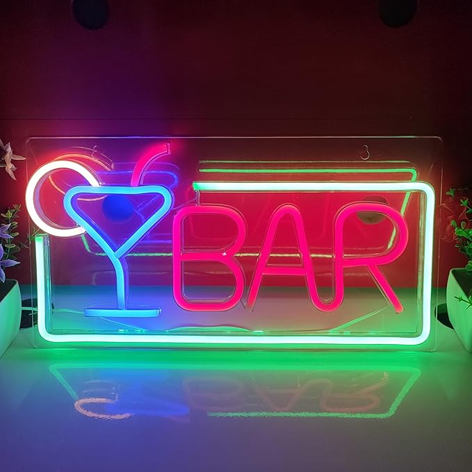 JYWJ BAR Neon Sign, USB Interface by JYWJ