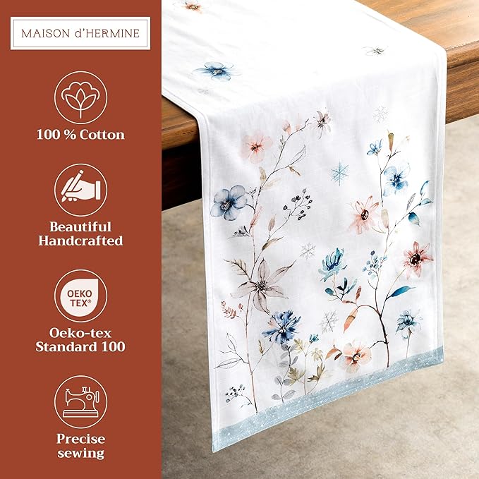 Maison d' Hermine Table Runner 100% Cotton Double Layer Table Runners 72 inches - Image 2