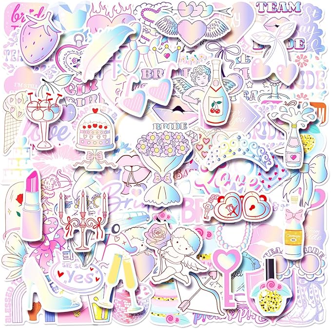 100pcs Bachelorette Theme Waterproof Vinyl Stickers by Unknown