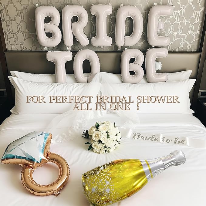 Cream White bridal shower Decorations - Image 5
