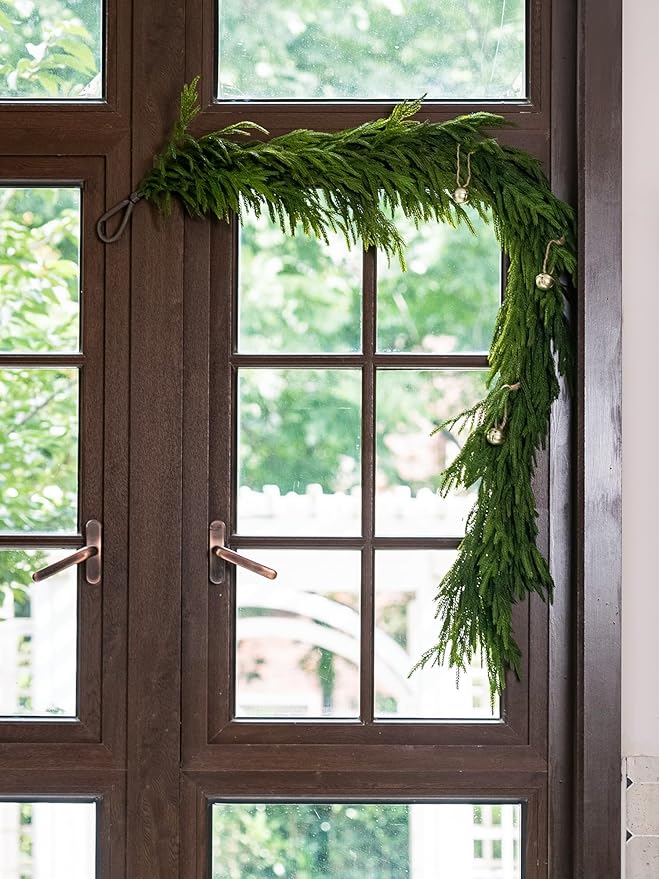72" Extra Full Norfolk Pine Garland Realistic Christmas Garland Cedar Garland - Image 4